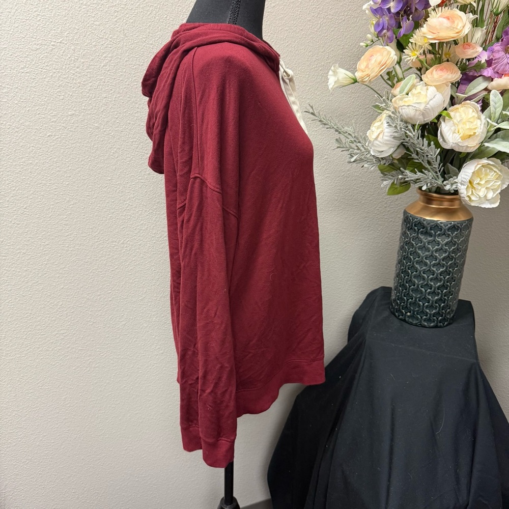 Magnolia Burgundy Lounge Set Hoodie & Jogger Pants XL Cozy Casual - Picture 5 of 16